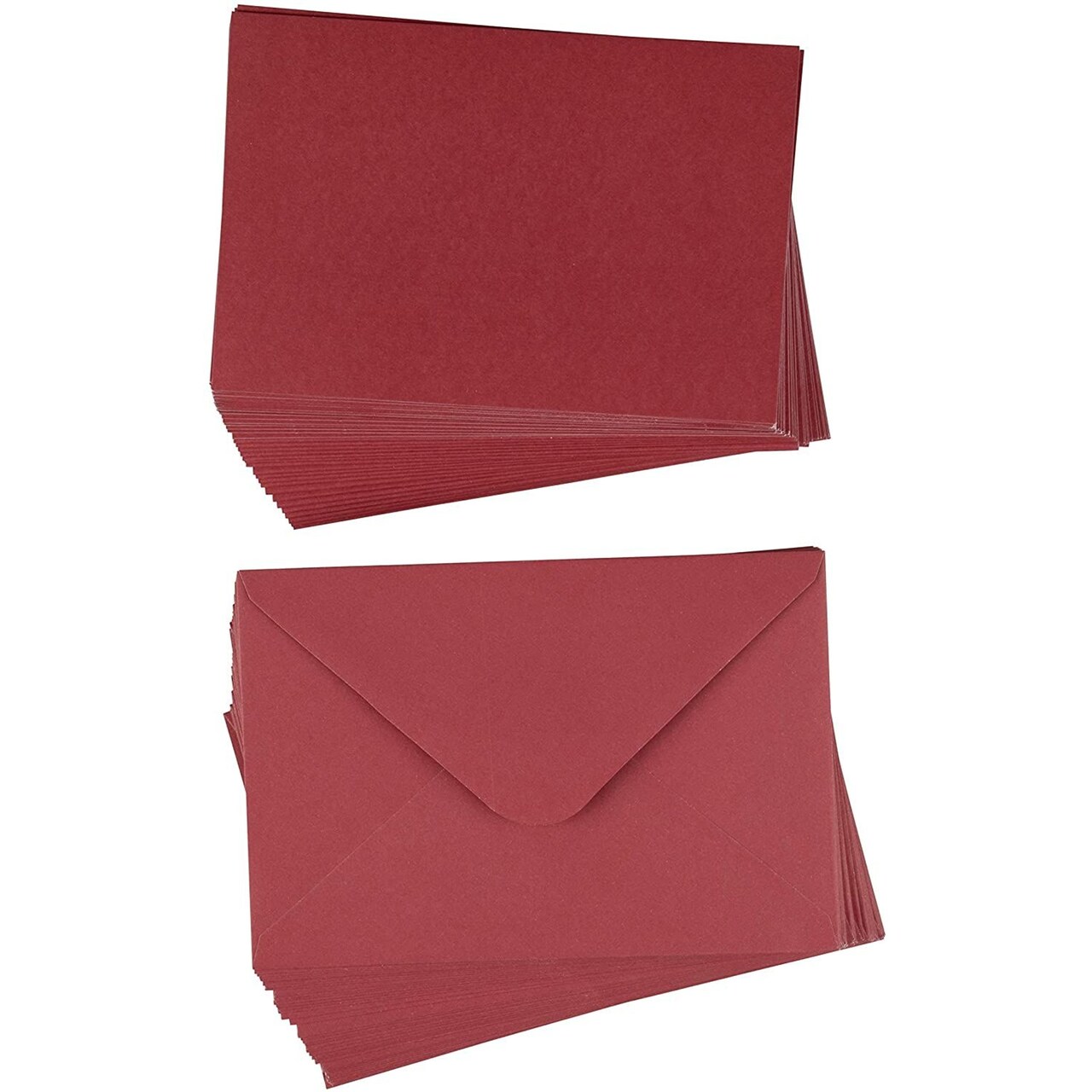 Blank Greeting Cards with Matching Dark Red Envelopes (4 x 6 In, 48 Pack)